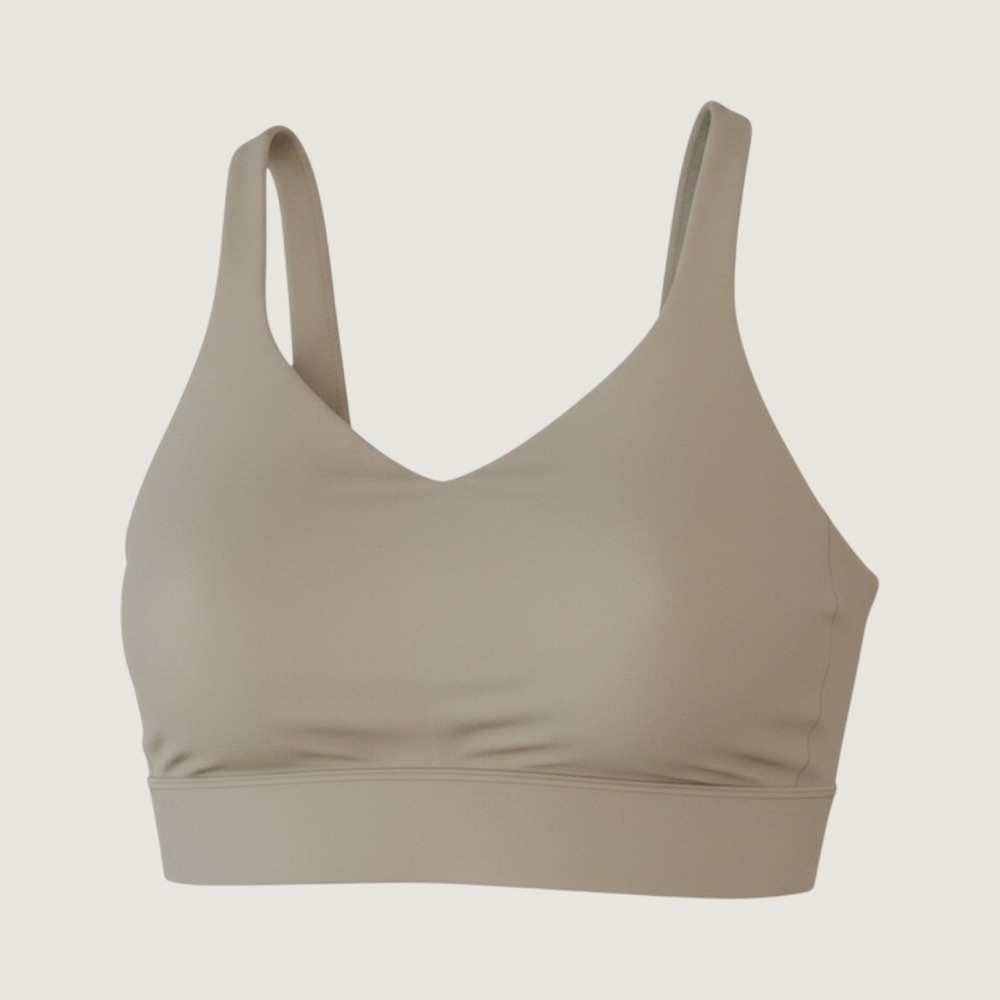 OFFLINE by Aerie Womens Sports Bra Size Small Beige Scoop Neck Activewear